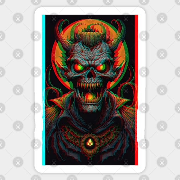 3D Halloween Demon Sticker by Grave Digs